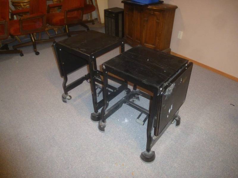 lot 32 image: Tiffany Industries Steel Folding Tables x 2