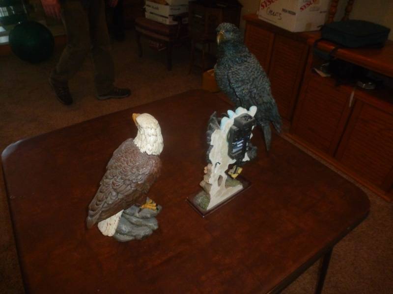 lot 120 image: Item # 65 Eagle Statues