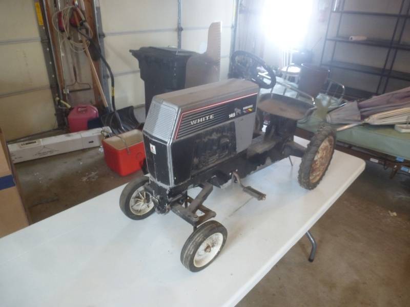 lot 166 image: Item # 110 White Toy Tractor