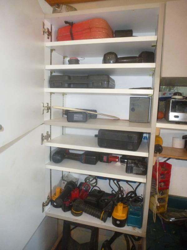 lot 190 image: Item # 135 Cabinet of Power Tools