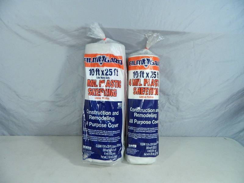 lot 60 image: 2 New Rolls of 4 Mil Plastic Sheeting
