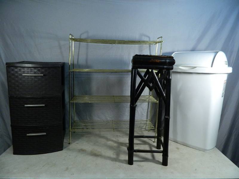 lot 142 image: Metal Shelf, Organizer, More