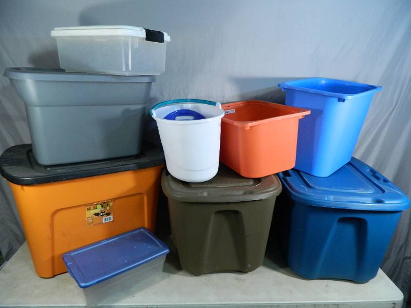 lot 143 image: Assorted Totes and Bins