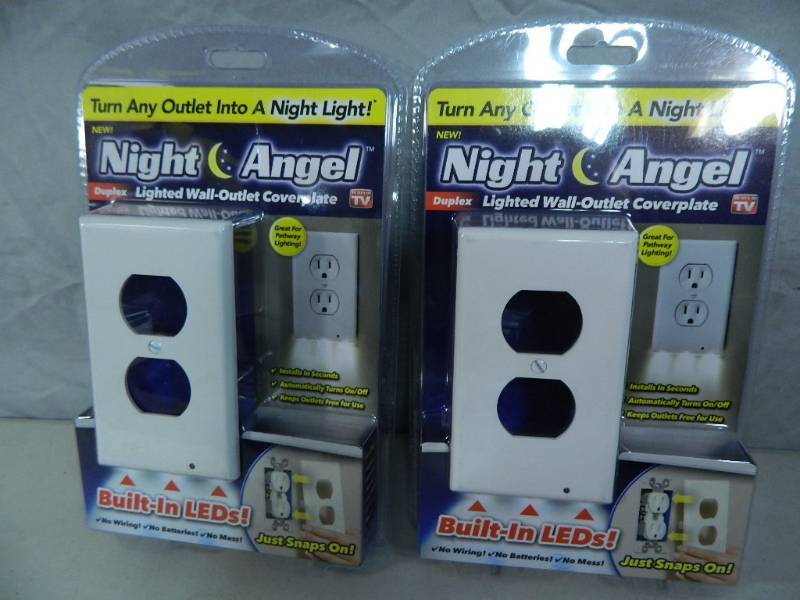 lot 17 image: 2 New Night Angel LED Coverplates