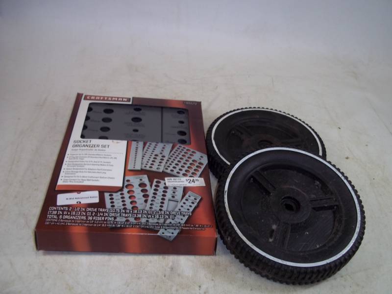 Craftsman Socket Organizer Set with pair of plastic wheels