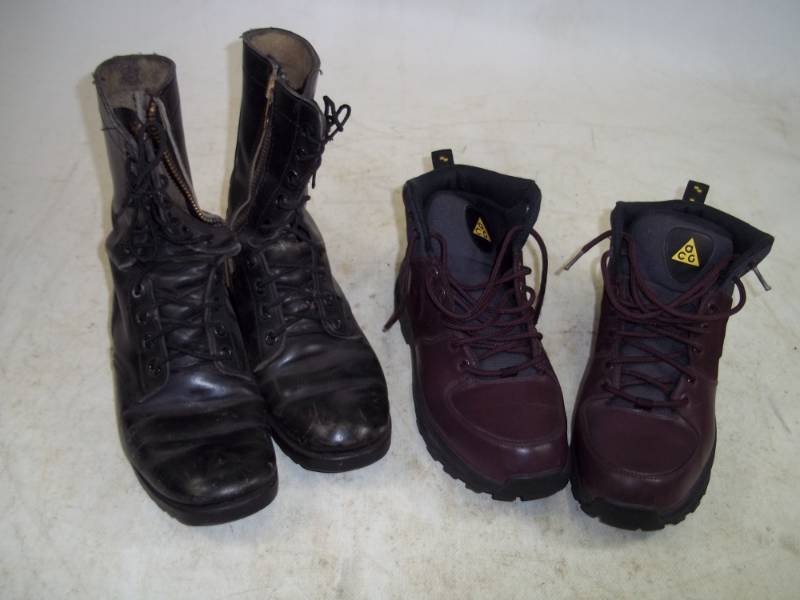 2 pair of Boots,  Sizes 8.5 and 9.5