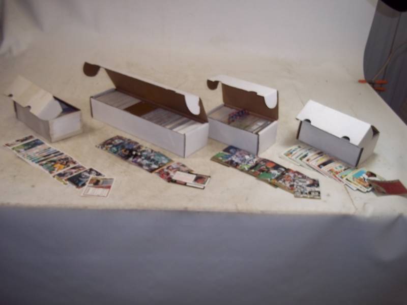 4 Full boxes of Football Cards