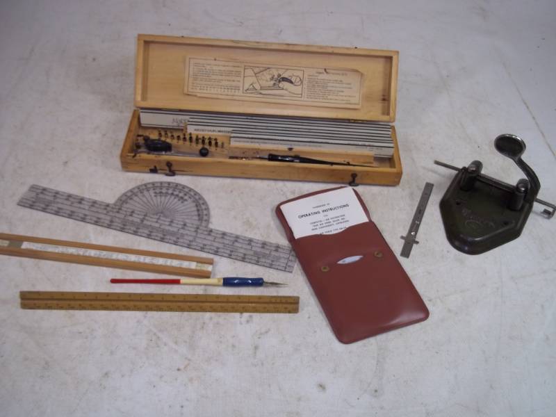 Marvel Punch, Air Force Navigator, Unitech Drafting, Rulers ect.