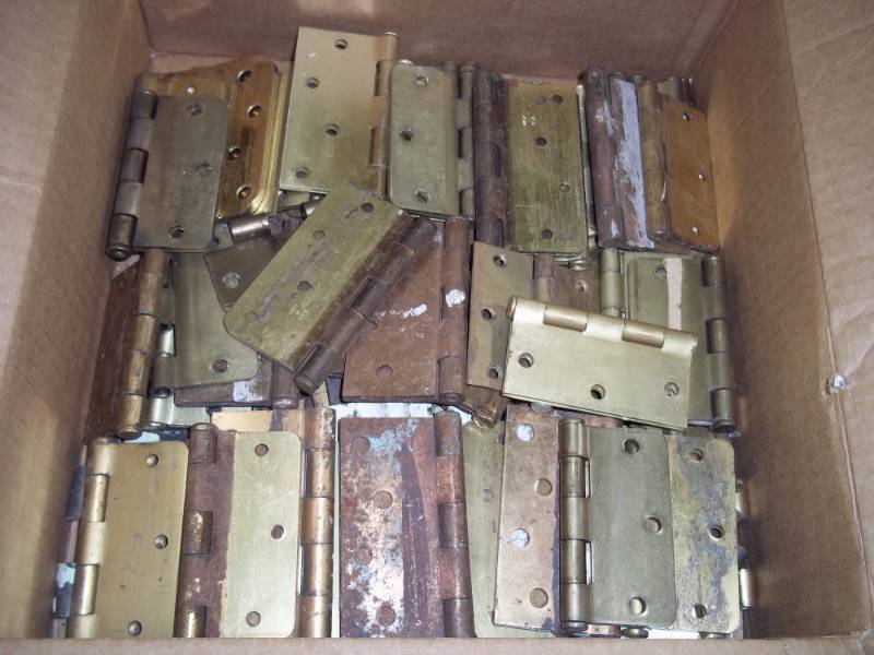 Box of Metal Hinges 50 total