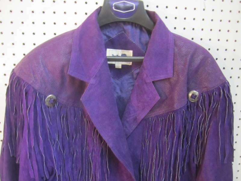Western Express Purple Leather Frin...