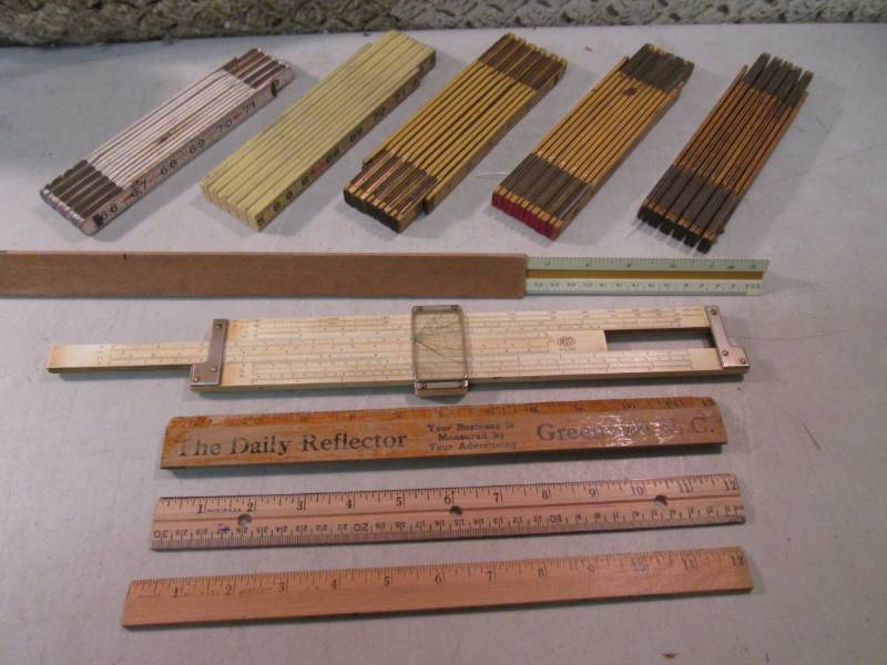 lot 23 image: Lot of Vintage Wood Rulers  RMDR...