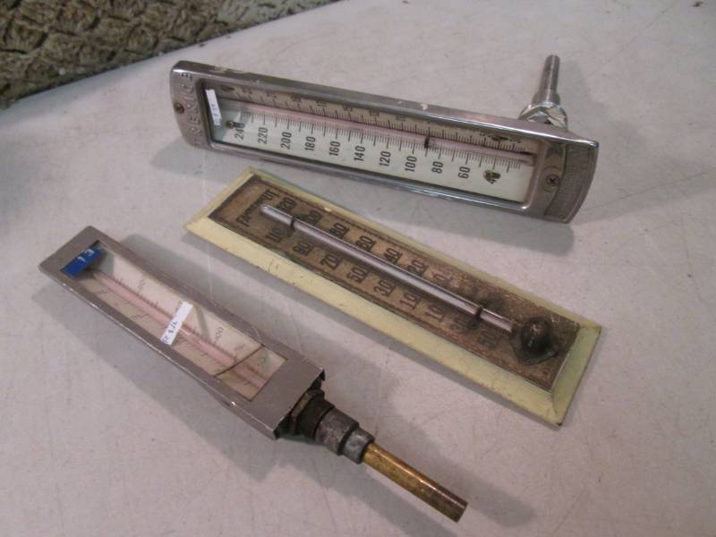 lot 25 image: Lot of 3 Vintage Thermometers  RMDR...