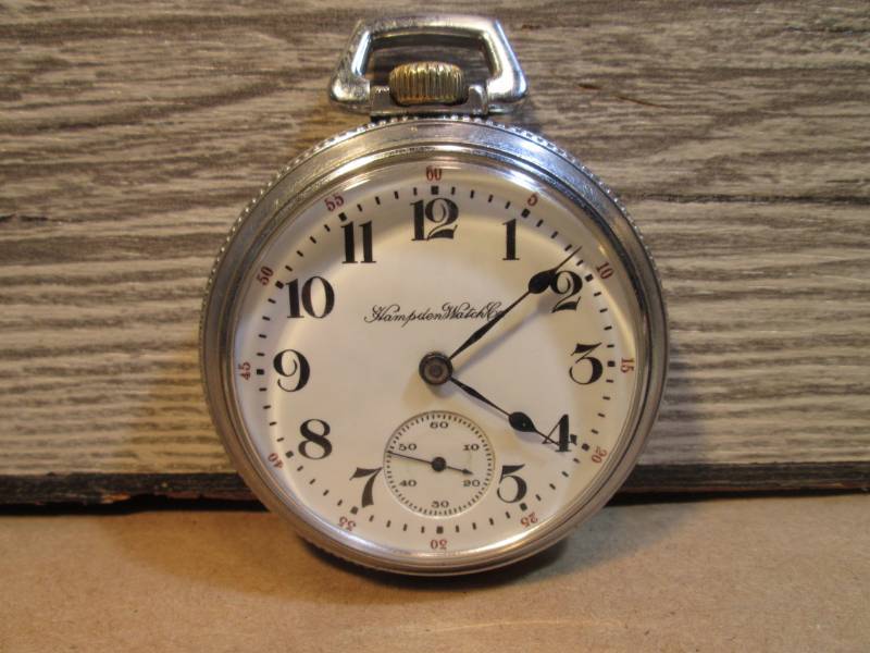 lot 107 image: Vintage Hampden Watch Co. Silver Po...
