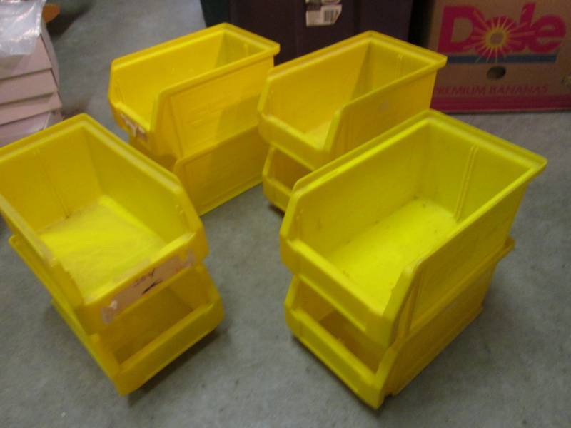 lot 118 image: Lot of 8 Plastic Stackable Storage ...