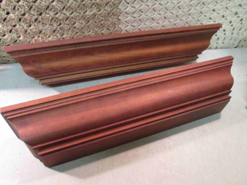lot 172 image: 2 Pottery Barn Wall Decor Shelves 2...