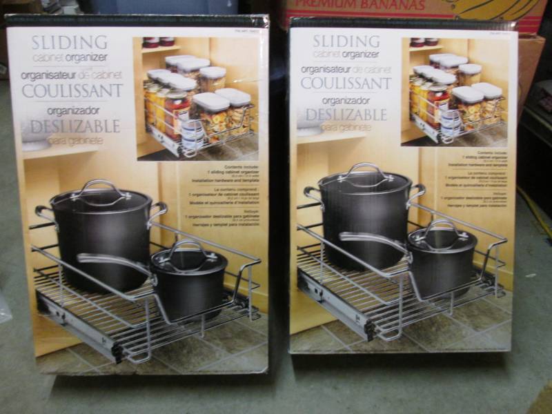 lot 175 image: Lot of 2 Sliding Cabinet Organizers...