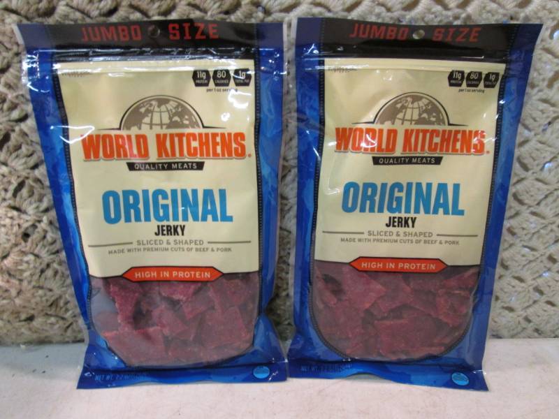 lot 223 image: 2 Jumbo Size Bags of Original Jerky...