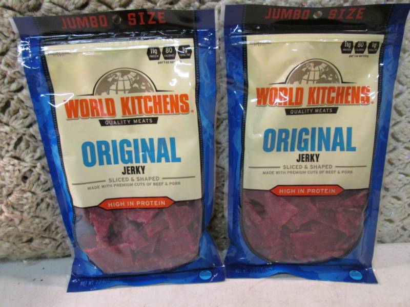 lot 224 image: 2 Jumbo Size Bags of Original Jerky...