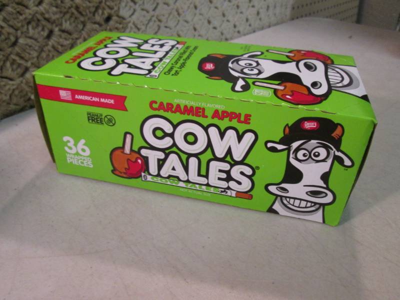 lot 240 image: Box of 36 Caramel Apple Cow Tales B...