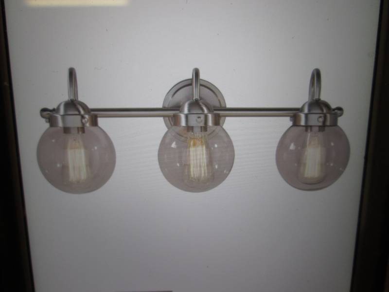 lot 251 image: DSI Lighting Olivia 3-Light Brushed...