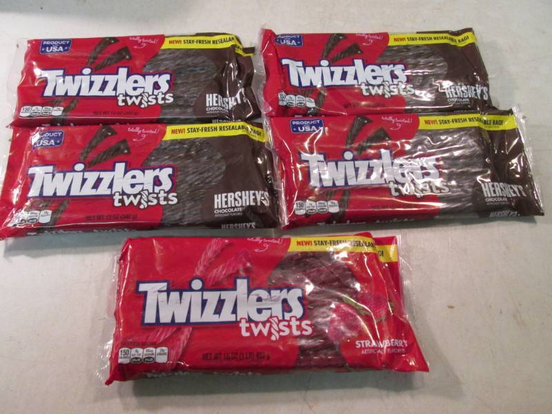 lot 271 image: 5 Packs of Twizzlers Twists Best by...
