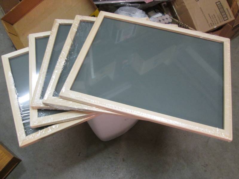 lot 309 image: Lot of 5 Wood Framed Chalk Boards 1...