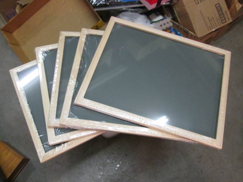 lot 312 image: Lot of 5 Wood Framed Chalk Boards 1...