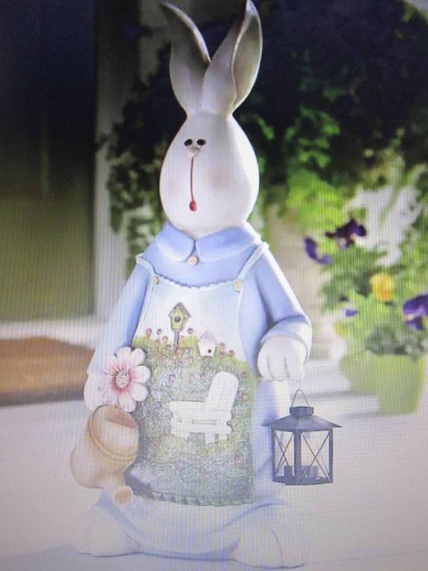 lot 1 image: Bunny with Watering Can open box Re...