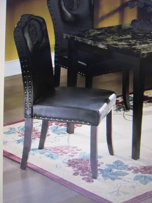lot 9 image: Nailhead Dining Chair open box Reta...