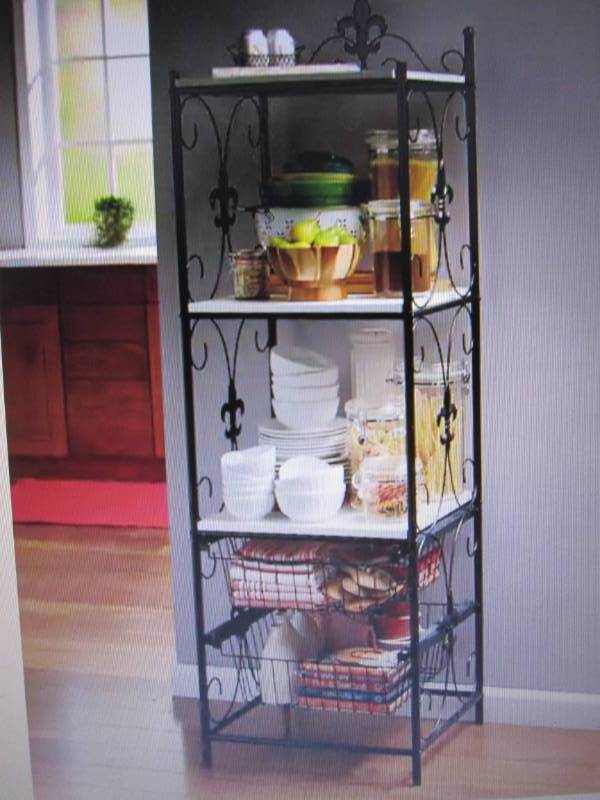 lot 11 image: Fleur-De-Lis Storage Shelf open box...