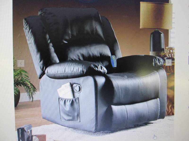 lot 24 image: Overstuffed Recliner with Massage o...