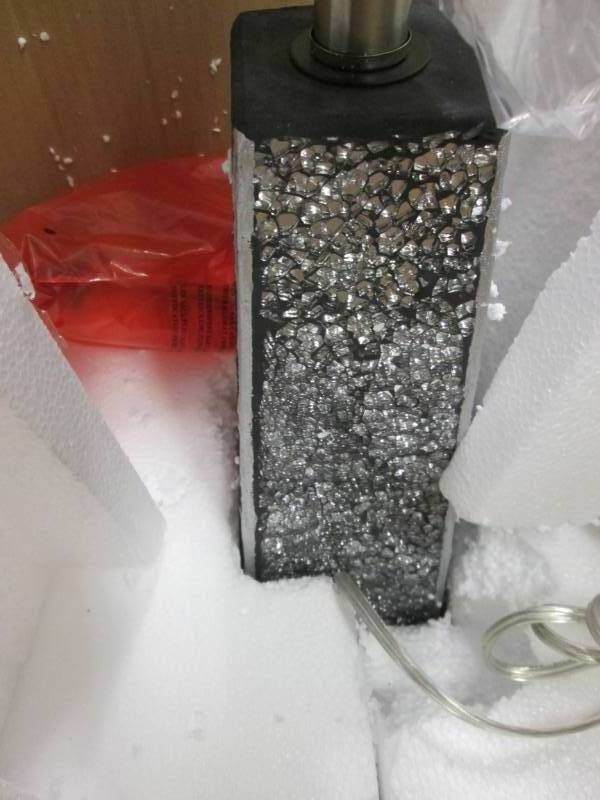 lot 27 image: Mosaic Mirror Lamp Base open box, n...