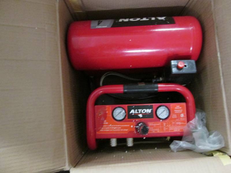 lot 46 image: Alton 4 Gallon Air Compressor open ...