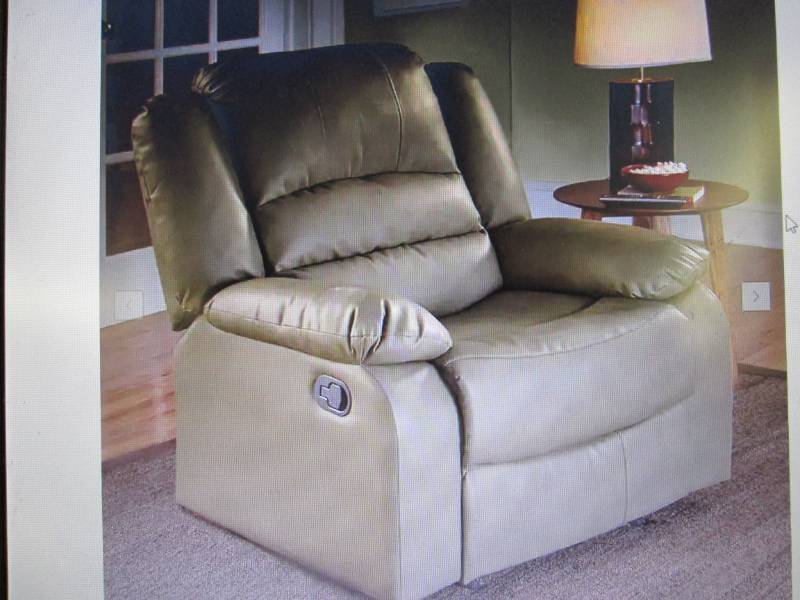 lot 55 image: Overstuffed Recliner open box Retai...