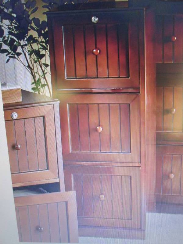 lot 58 image: 3-Drawer Locking File Cabinet open ...
