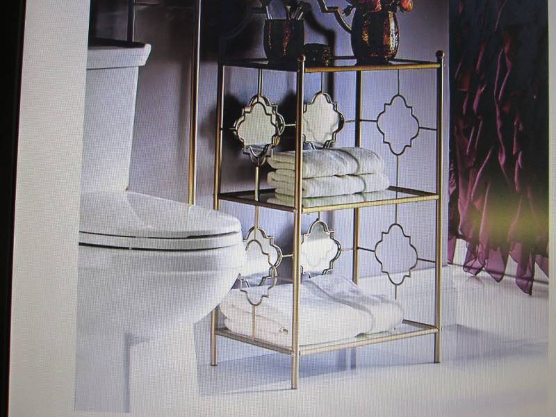 lot 89 image: Moroccan 3-Tier Shelf open box Reta...