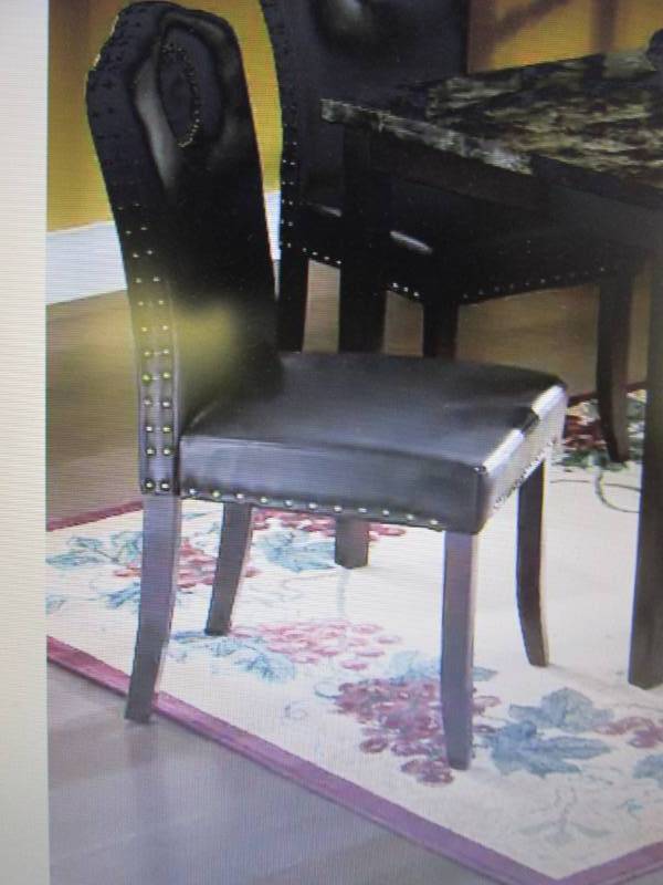 lot 144 image: Nailhead Dining Chair open box Reta...