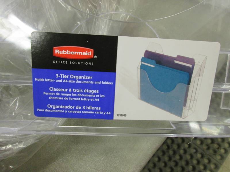 lot 161 image: Lot of 2 Rubbermaid 3-Tier Organize...
