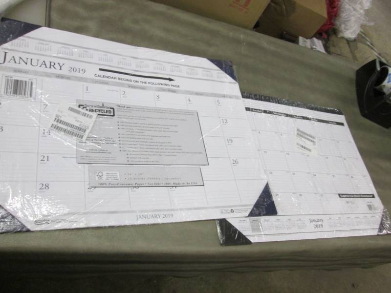 lot 202 image: Lot of 2 Desk Top Calendars...