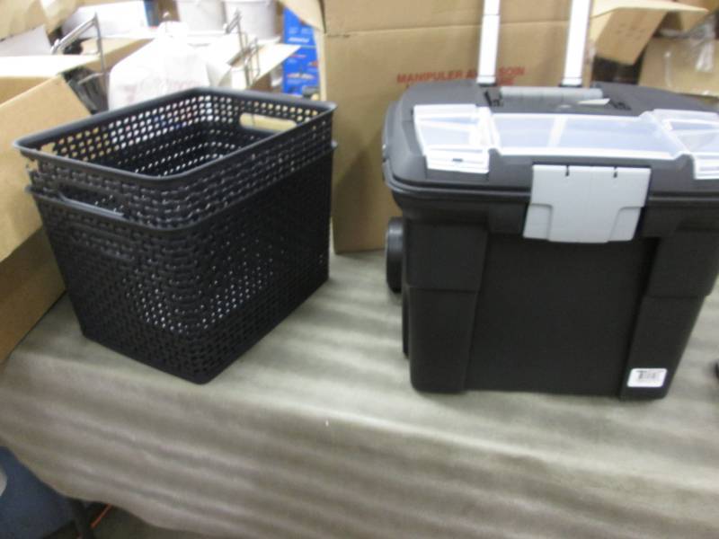 lot 229 image: Storex Rolling File Case Retail $36...