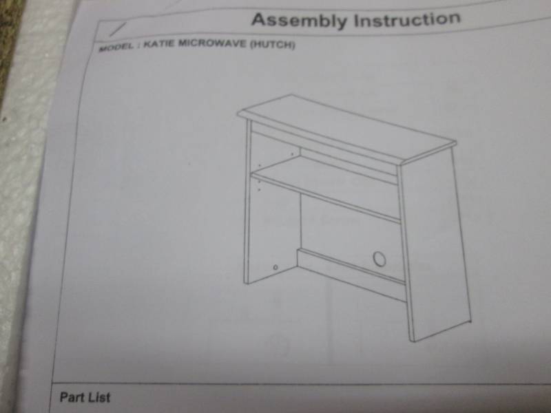 lot 242 image: Microwave Hutch in White open box A...