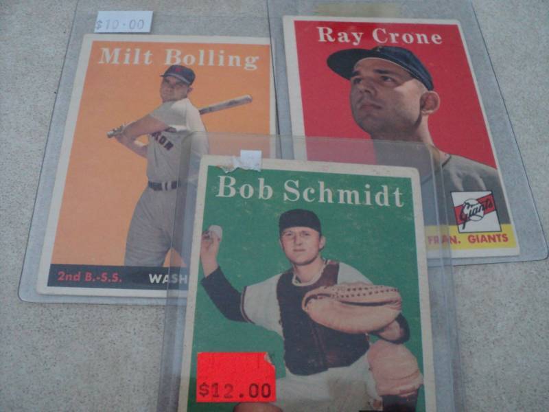 3 1958 Topps Baseball Cards...