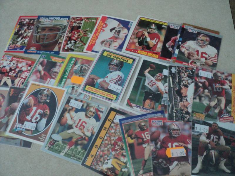 25 Joe Montana Cards...