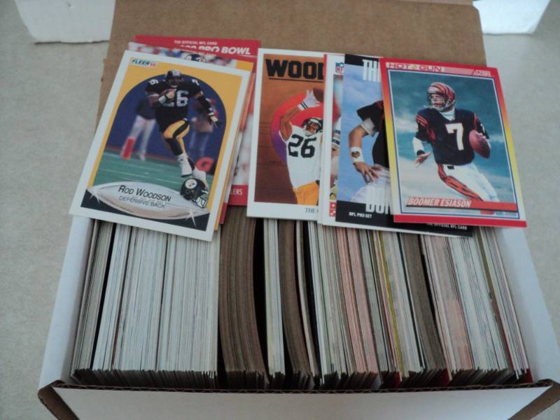 Box of Football Star Cards...