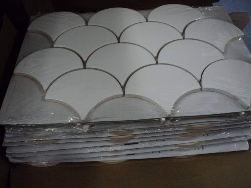 2 Boxes Allegro White Fan Tiles 10...