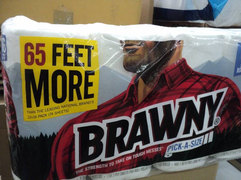 8 Rolls Brawny  2 ply Paper Towels...