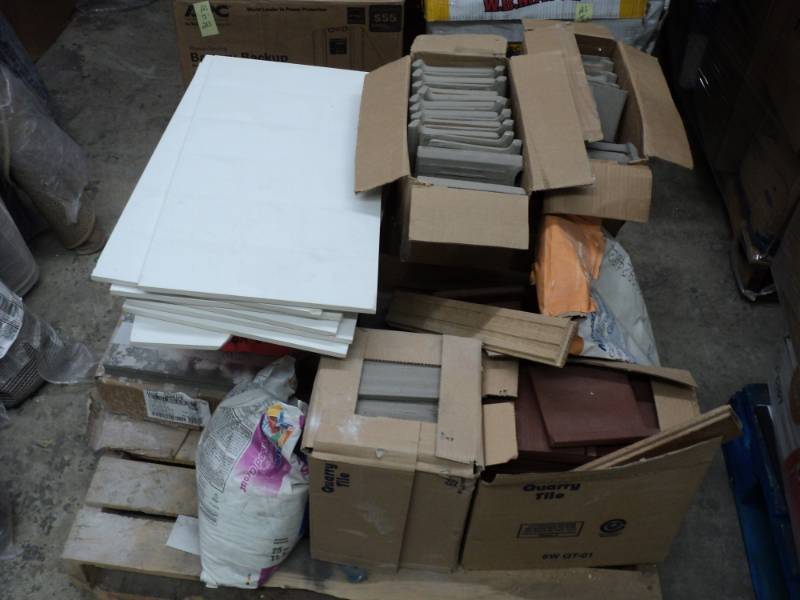 Pallet Lot of Misc Tile grout...