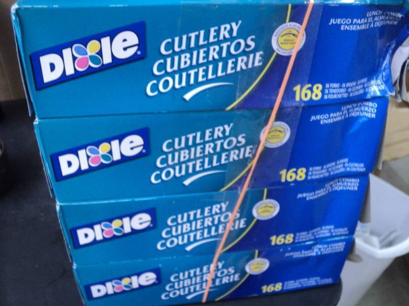 4 Boxes Dixie Cutlery 168 pieces pe...