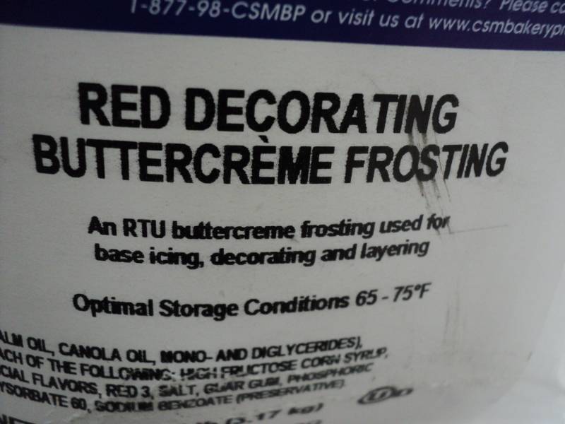 Red Decorating Butter creme Frostin...