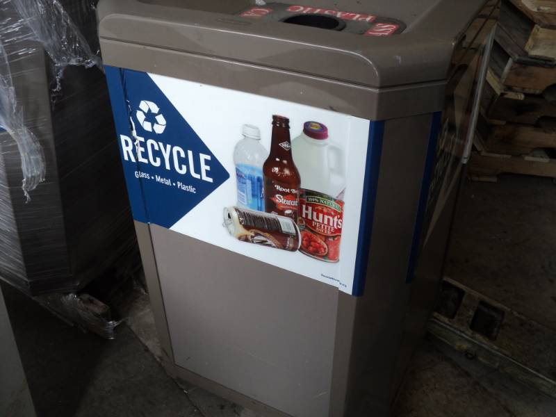 4 Rubbermaid Recycling Containers...